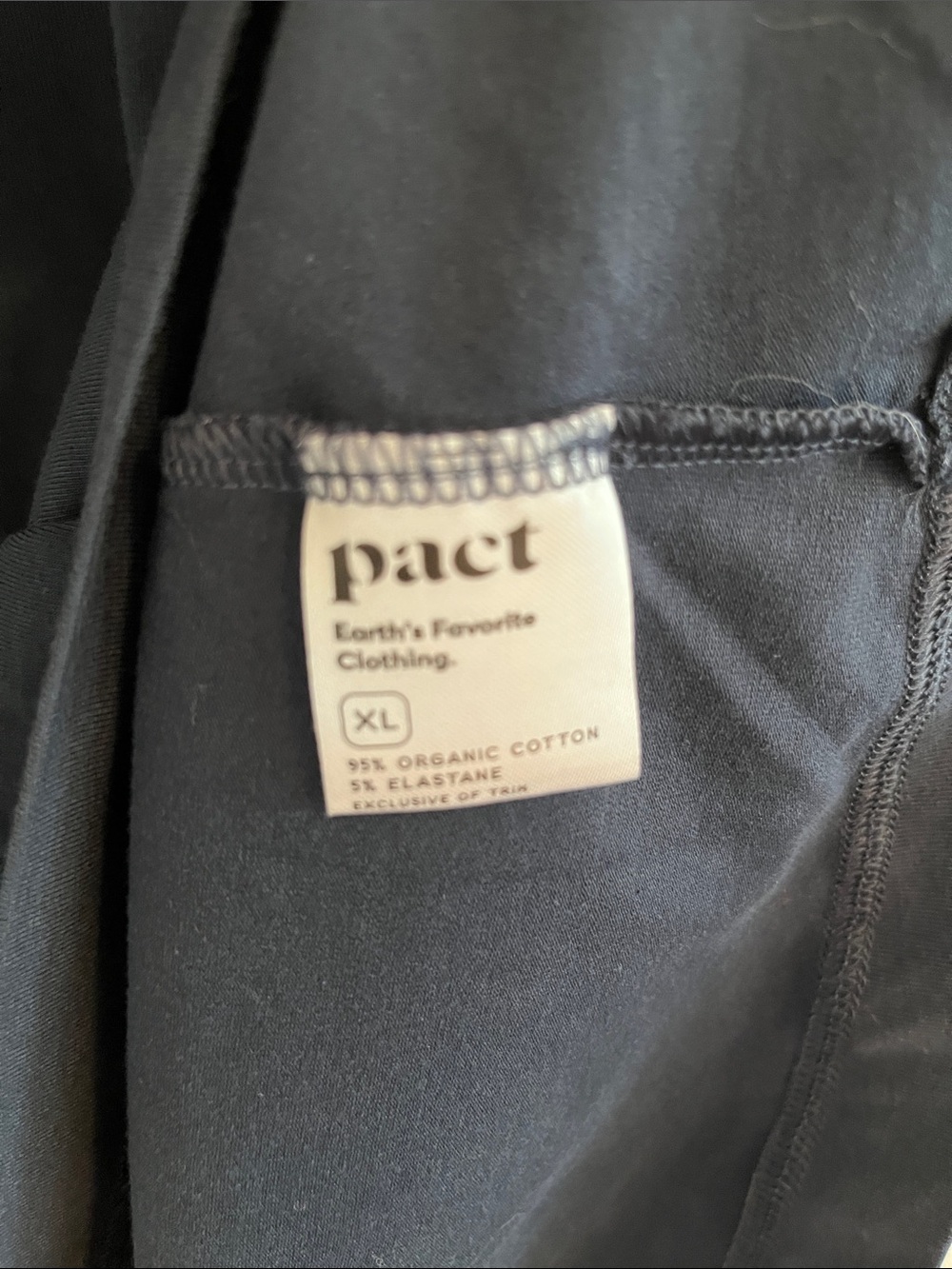 Pact Dark Navy Scoop Tank Top - Picture 3 of 4